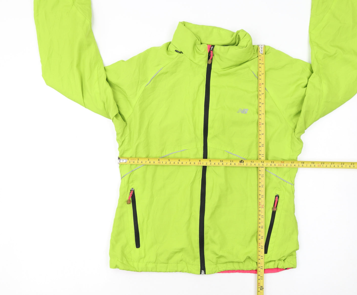 New Balance Women's Green M Windbreaker Running Jacket Reflective