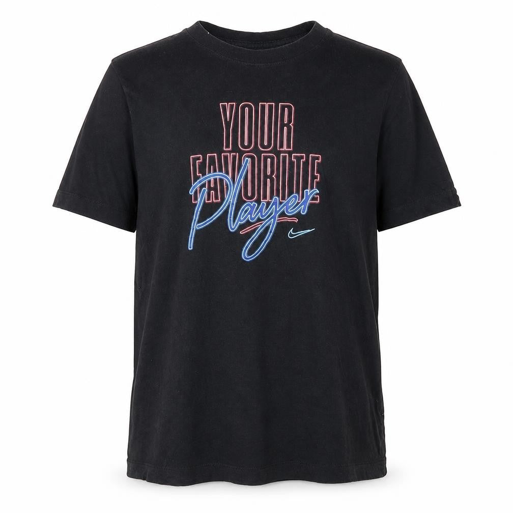 Nike Boys Black XL Graphic T-Shirt Crew Neck Short Sleeve Sports Tee