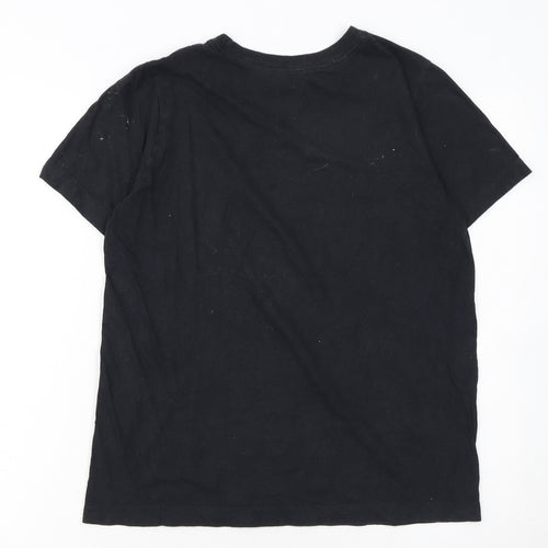 Nike Boys Black XL Graphic T-Shirt Crew Neck Short Sleeve Sports Tee