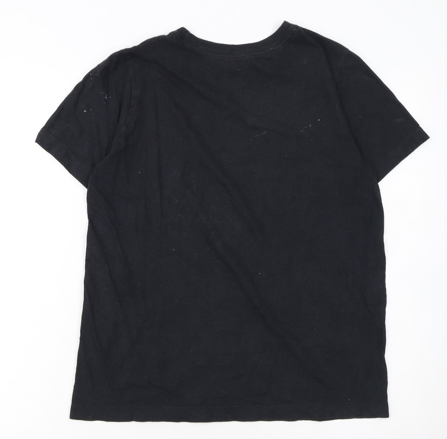 Nike Boys Black XL Graphic T-Shirt Crew Neck Short Sleeve Sports Tee