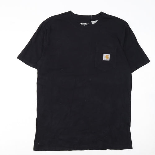 Carhartt Men's Black Cotton Short Sleeve Crew Neck Pocket T-Shirt Size S