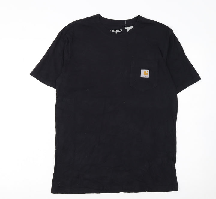 Carhartt Men's Black Cotton Short Sleeve Crew Neck Pocket T-Shirt Size S