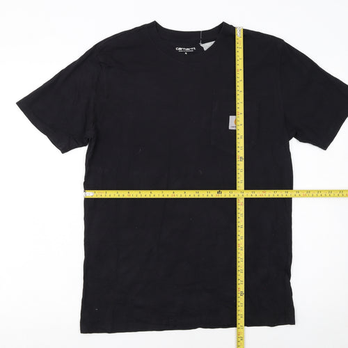 Carhartt Men's Black Cotton Short Sleeve Crew Neck Pocket T-Shirt Size S