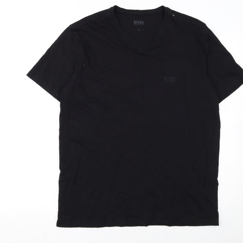 Hugo Boss Men's Black V-Neck Cotton T-Shirt XL