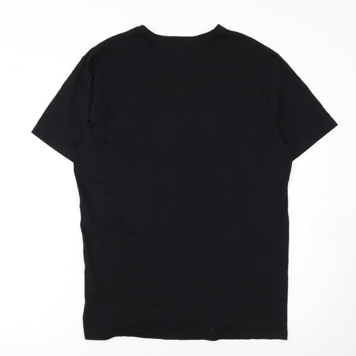 Hugo Boss Men's Black V-Neck Cotton T-Shirt XL