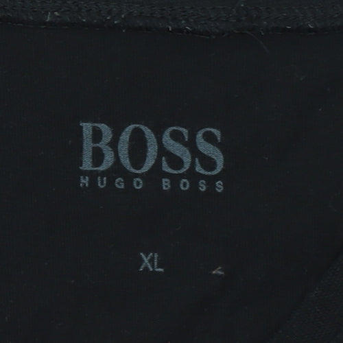 Hugo Boss Men's Black V-Neck Cotton T-Shirt XL