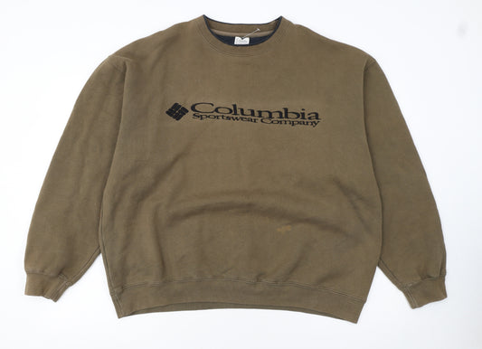 Columbia Mens Brown XL Crew Neck Pullover Sweatshirt