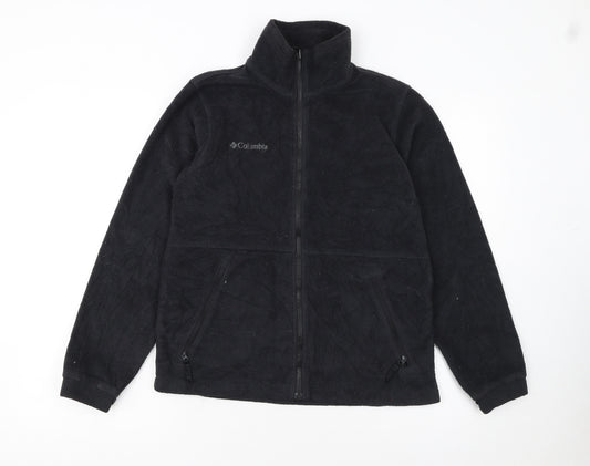 Columbia Boys Black Fleece Full Zip Jacket Size 14-16 Years Outdoor Wear