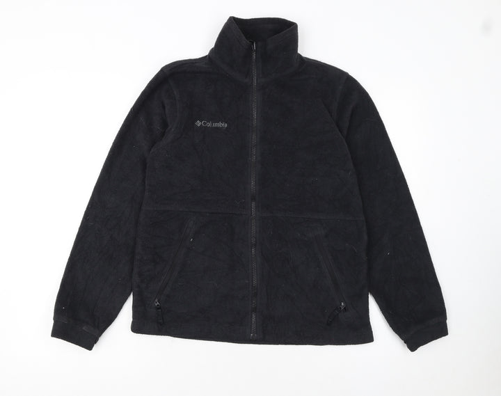 Columbia Boys Black Fleece Full Zip Jacket Size 14-16 Years Outdoor Wear