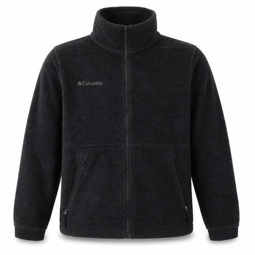Columbia Boys Black Fleece Full Zip Jacket Size 14-16 Years Outdoor Wear