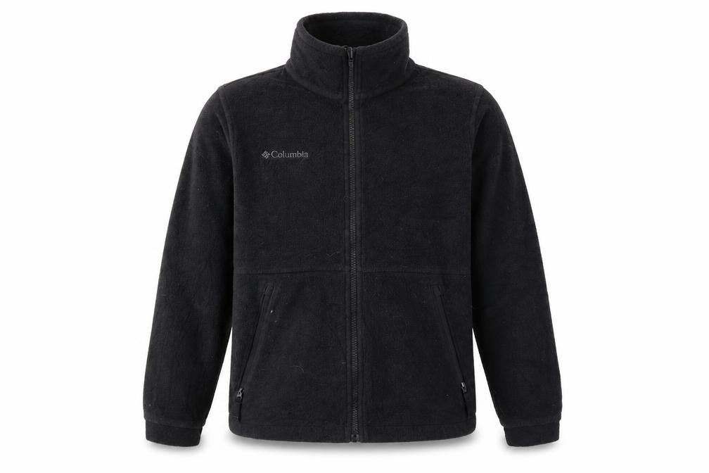 Columbia Boys Black Fleece Full Zip Jacket Size 14-16 Years Outdoor Wear