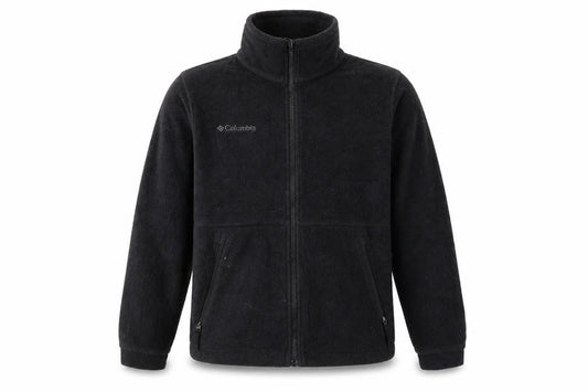 Columbia Boys Black Fleece Full Zip Jacket Size 14-16 Years Outdoor Wear