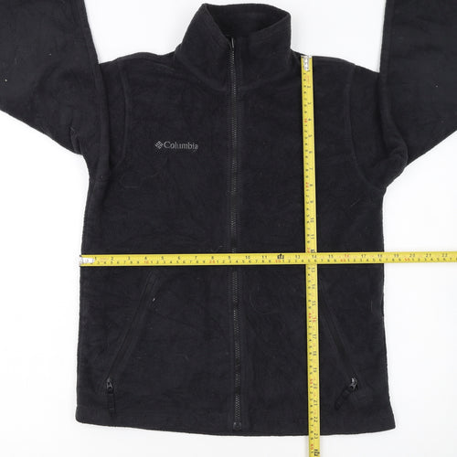 Columbia Boys Black Fleece Full Zip Jacket Size 14-16 Years Outdoor Wear