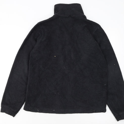 Columbia Boys Black Fleece Full Zip Jacket Size 14-16 Years Outdoor Wear