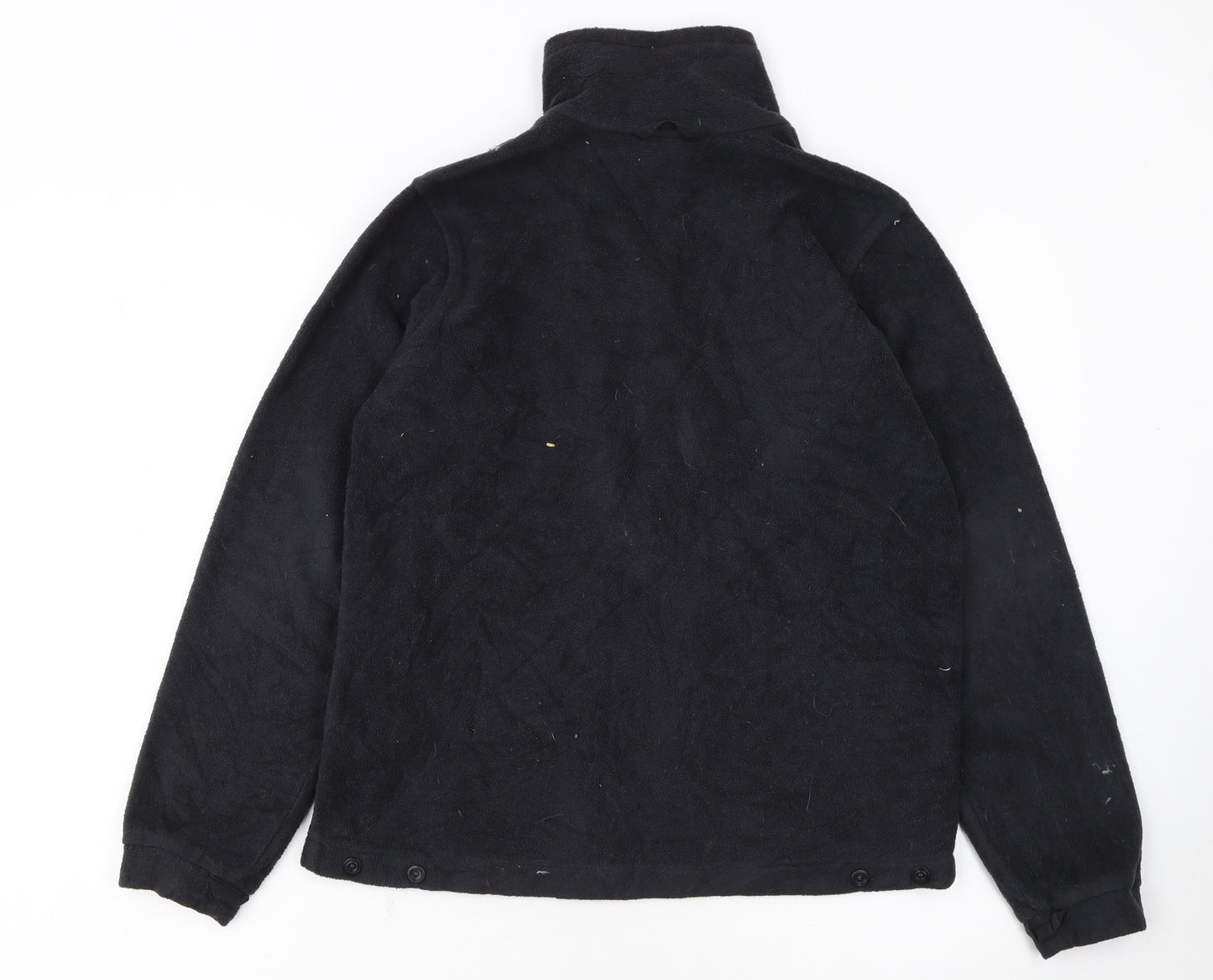 Columbia Boys Black Fleece Full Zip Jacket Size 14-16 Years Outdoor Wear