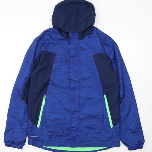Champion Boys Blue Hooded Rain Coat Jacket XL (16 Years) Waterproof