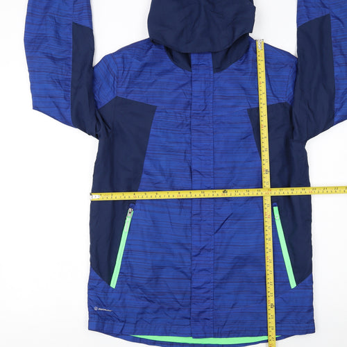 Champion Boys Blue Hooded Rain Coat Jacket XL (16 Years) Waterproof