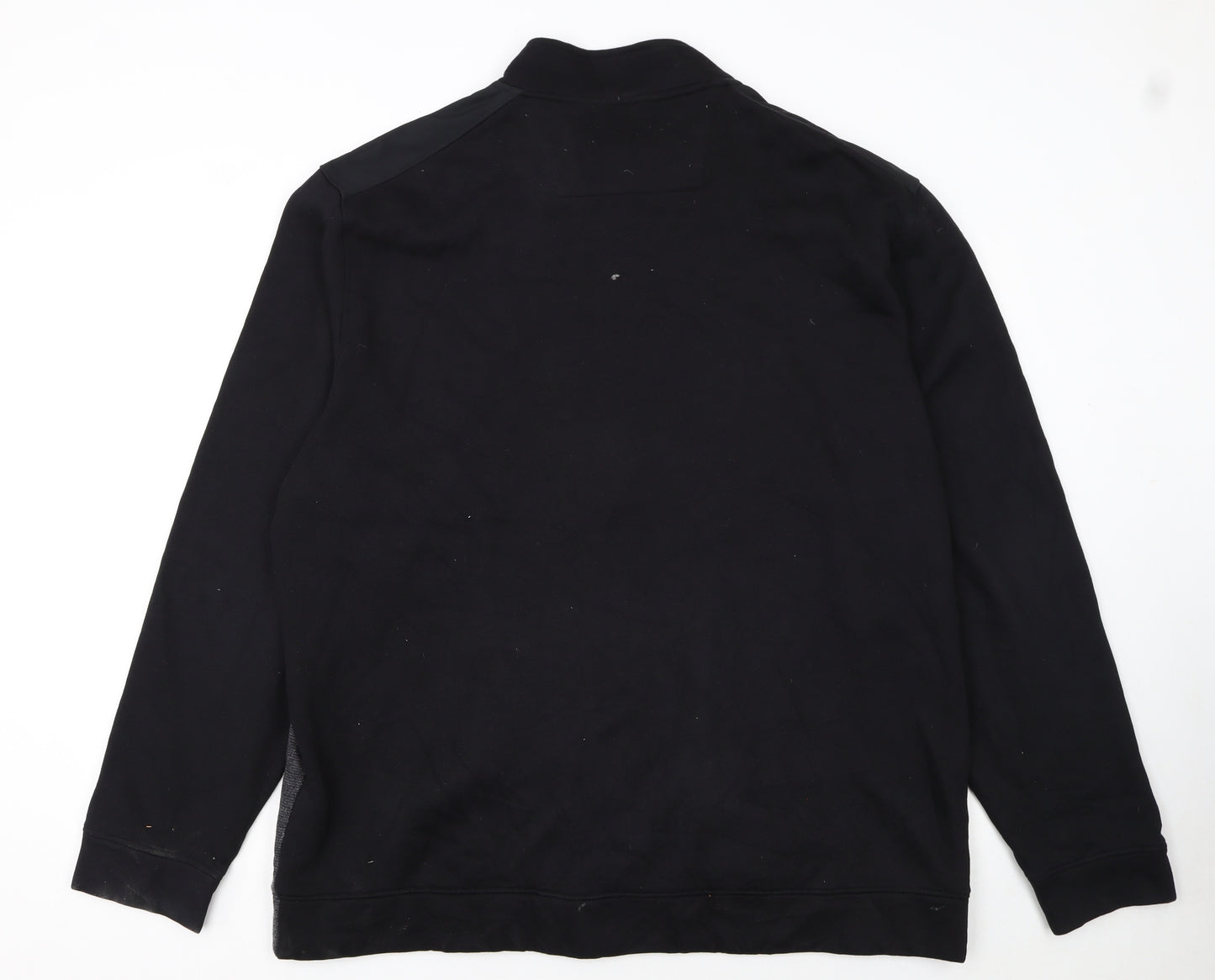 Calvin Klein Men's Black 2XL Track Jacket Full Zip Cotton Blend