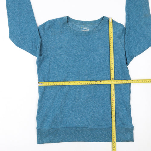 Tek Gear Women's Blue Crew Neck Long Sleeve Pullover Sweatshirt M
