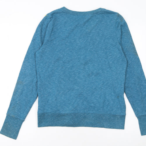 Tek Gear Women's Blue Crew Neck Long Sleeve Pullover Sweatshirt M