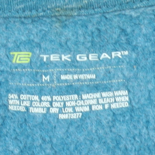 Tek Gear Women's Blue Crew Neck Long Sleeve Pullover Sweatshirt M