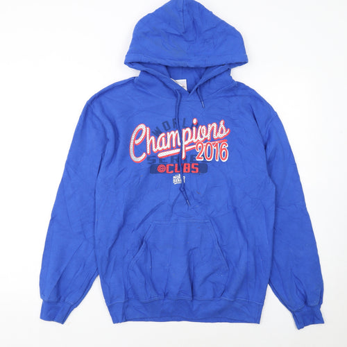 Campus Lifestyle Men's Blue Pullover Hoodie S Graphic Print Sportswear