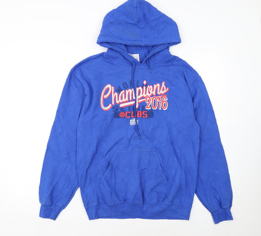 Campus Lifestyle Men's Blue Pullover Hoodie S Graphic Print Sportswear