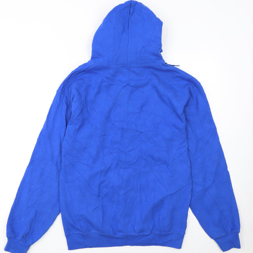 Campus Lifestyle Men's Blue Pullover Hoodie S Graphic Print Sportswear