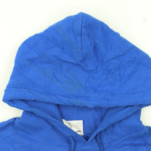 Campus Lifestyle Men's Blue Pullover Hoodie S Graphic Print Sportswear
