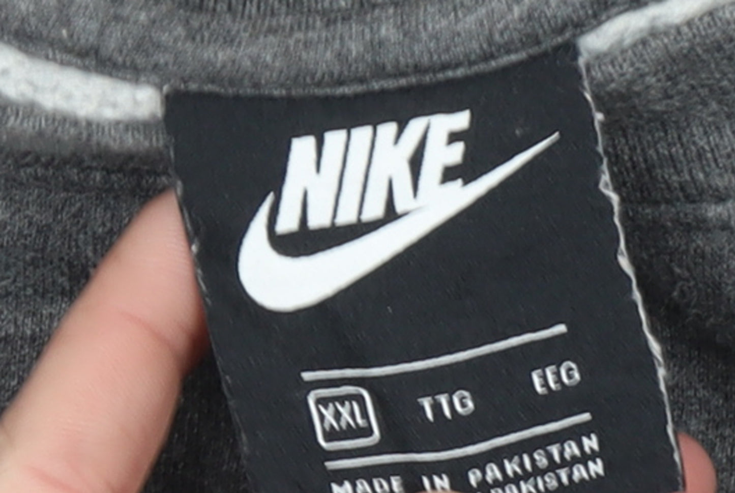 Nike Men's Grey 2XL Pullover Sweatshirt Just Do It Logo Sportswear