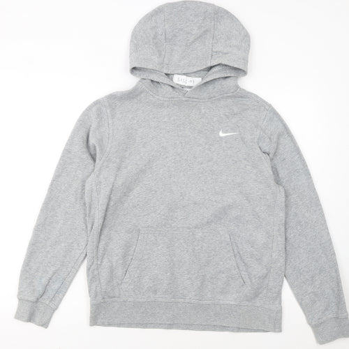 Nike Boys Grey XL Hoodie 13-15 Years Pullover Fleece Sweatshirt