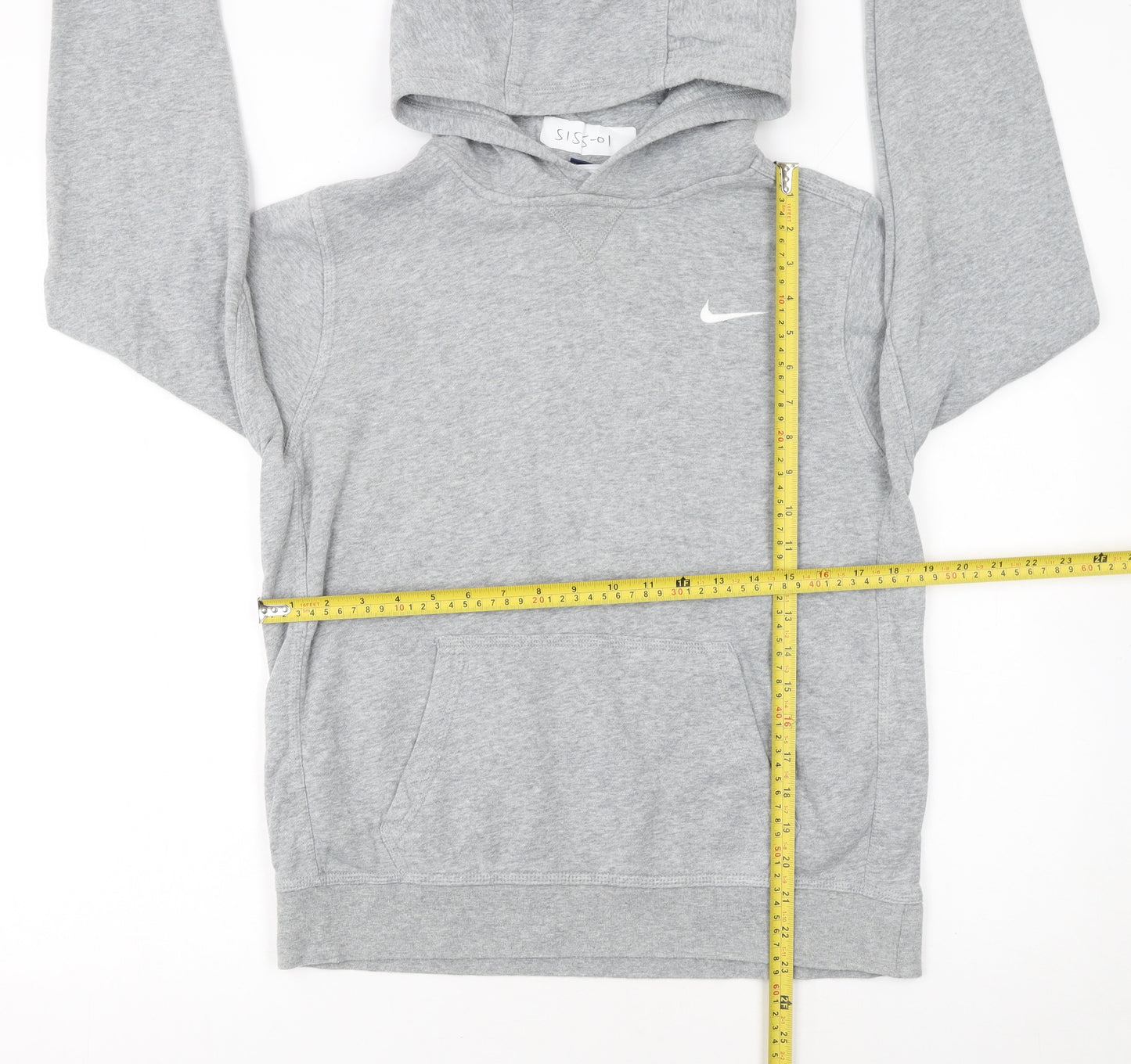 Nike Boys Grey XL Hoodie 13-15 Years Pullover Fleece Sweatshirt