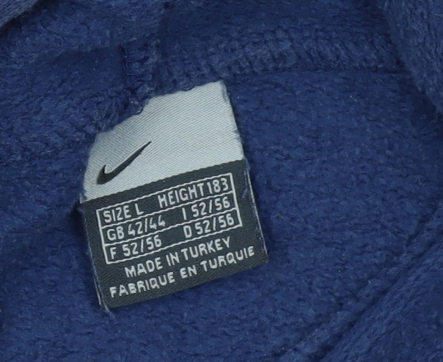 Nike Men's Blue Pullover Hoodie L Fleece Vintage Sportswear