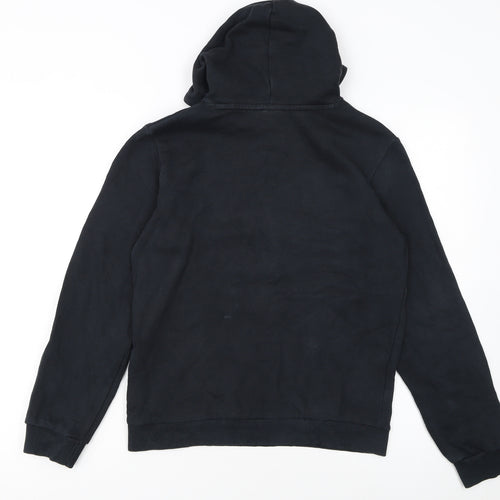 Puma Boys Black Pullover Hoodie 13-14 Years Logo Graphic Fleece Sweatshirt
