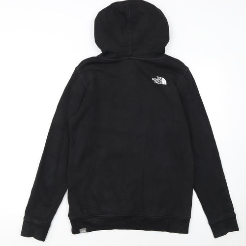 The North Face Boys Black L Pullover Fleece Hoodie Graphic Print