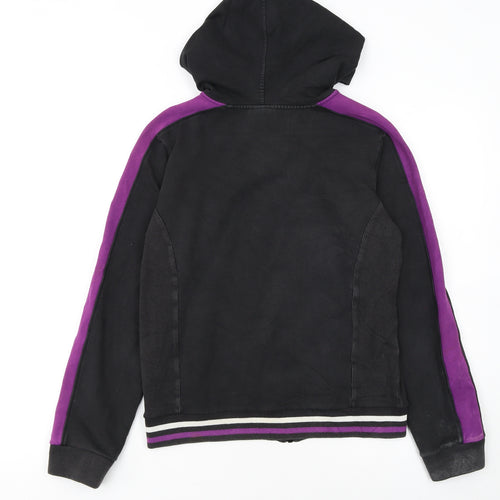 Ellesse Women Black & Purple Full Zip Hoodie Size 10 S