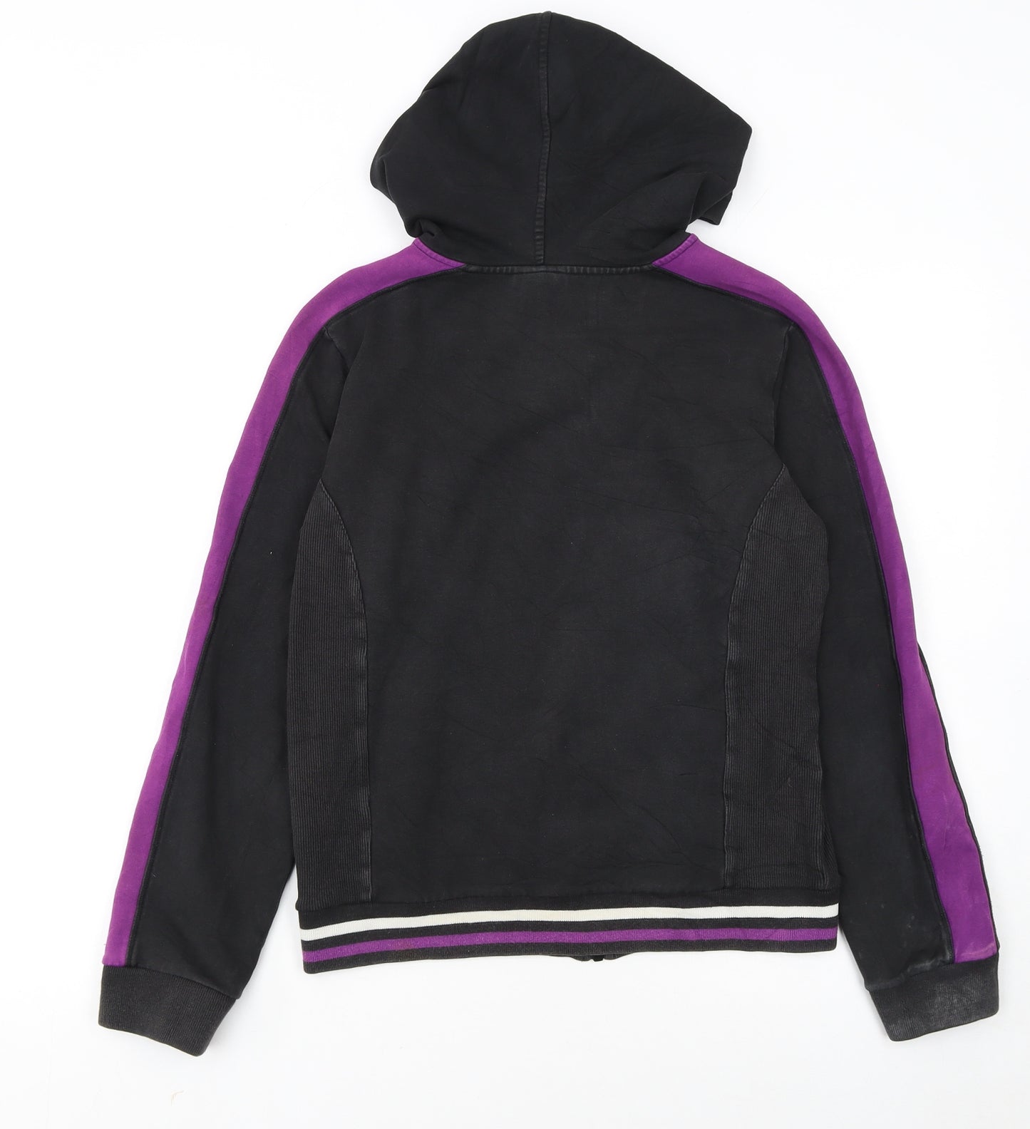 Ellesse Women Black & Purple Full Zip Hoodie Size 10 S