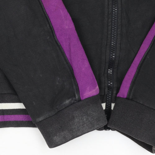 Ellesse Women Black & Purple Full Zip Hoodie Size 10 S