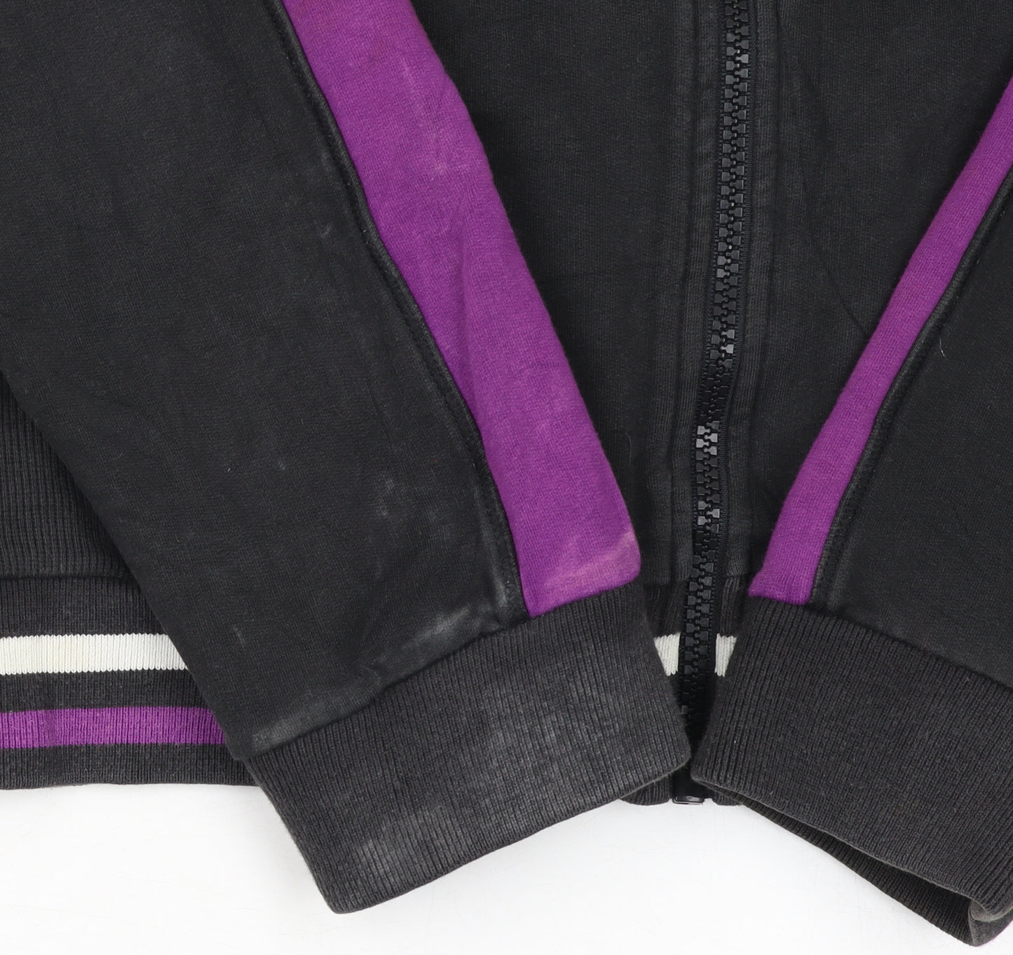 Ellesse Women Black & Purple Full Zip Hoodie Size 10 S