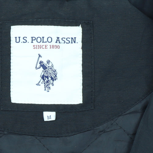 U.S. Polo Assn. Men's Black Medium Full Zip Bomber Jacket