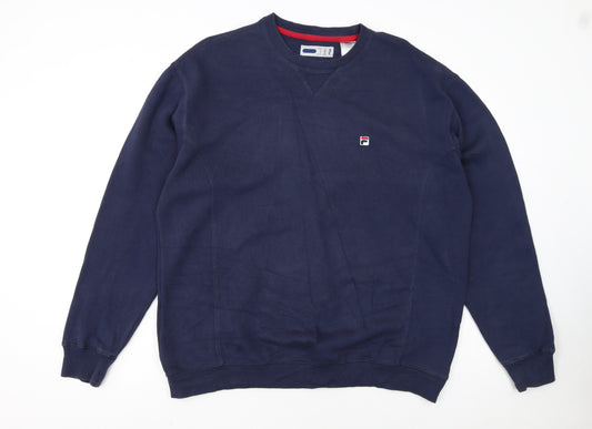 Fila Men's Blue Crew Neck Pullover Sweatshirt Size M