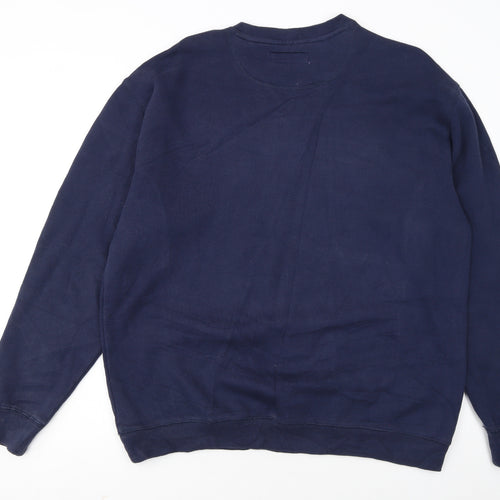 Fila Men's Blue Crew Neck Pullover Sweatshirt Size M