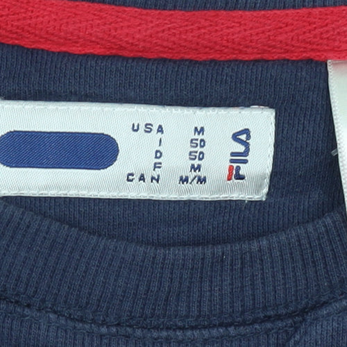 Fila Men's Blue Crew Neck Pullover Sweatshirt Size M