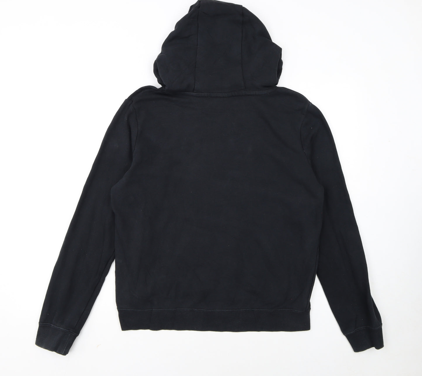 Nike Women Black Pullover Hoodie M Logo Casual Hooded Sweatshirt