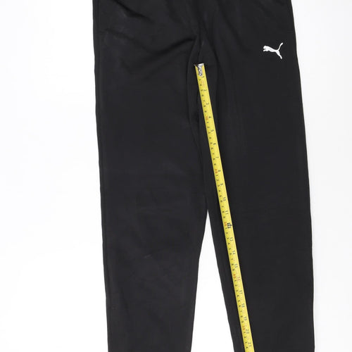 Puma Boys Black Jogger Trousers 13-14 Years 164cm Elastic Waist Activewear