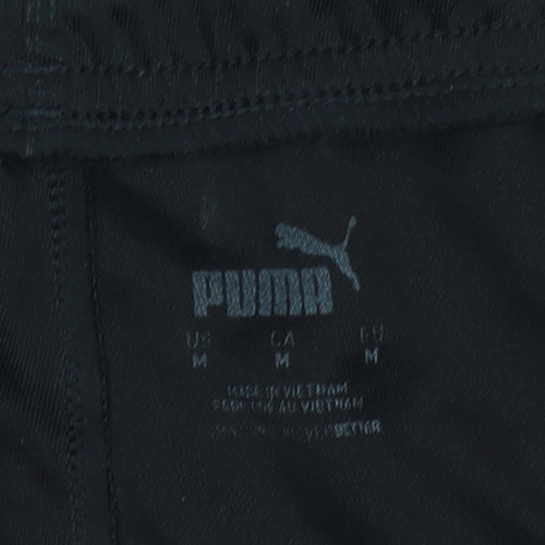 Puma Boys Black Jogger Trousers M Elastic Waist Activewear