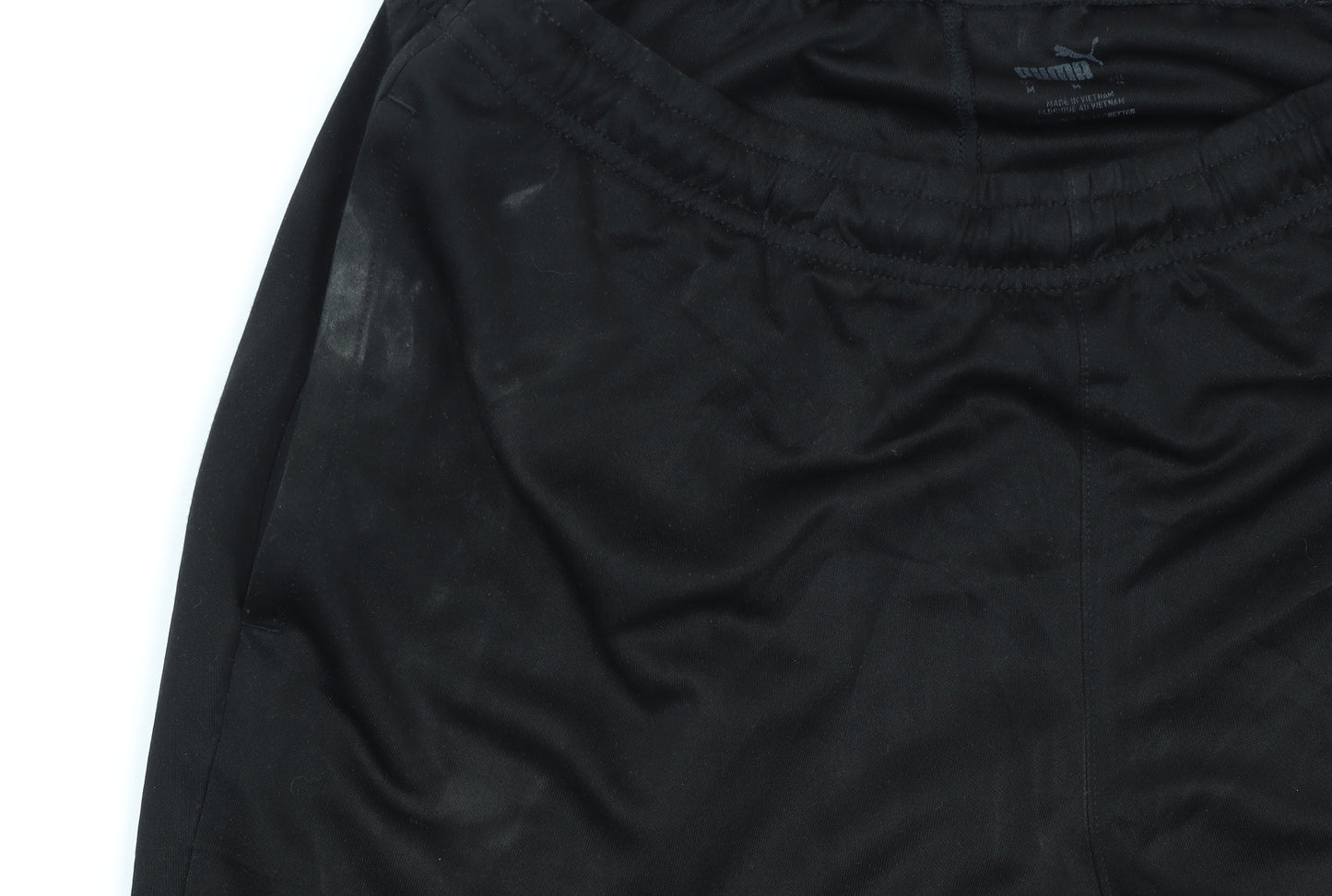 Puma Boys Black Jogger Trousers M Elastic Waist Activewear