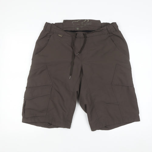Fox Men's Brown 34 Cargo Shorts Elastic Waist Outdoor Style