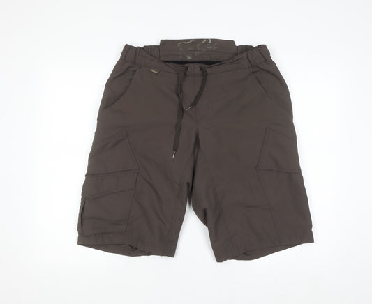 Fox Men's Brown 34 Cargo Shorts Elastic Waist Outdoor Style