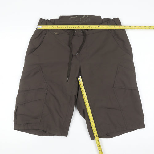 Fox Men's Brown 34 Cargo Shorts Elastic Waist Outdoor Style